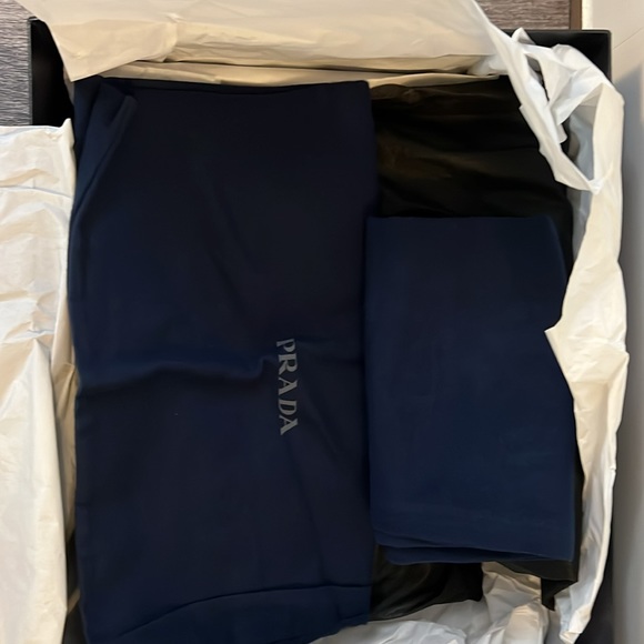 Prada Men’s Monolith brushed leather and Re-Nylon boots with pouch - Picture 6 of 8